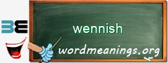 WordMeaning blackboard for wennish